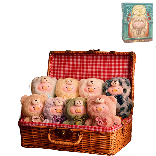 (Local warehouse)Lulu The Piggy Blind Box - Vintage Teddy Shop Series, Collectible Vinyl Face Figure, Cute Mystery Box Toy for Desk Decor, Birthday Gifts for Collectors and Fans (Single Box)